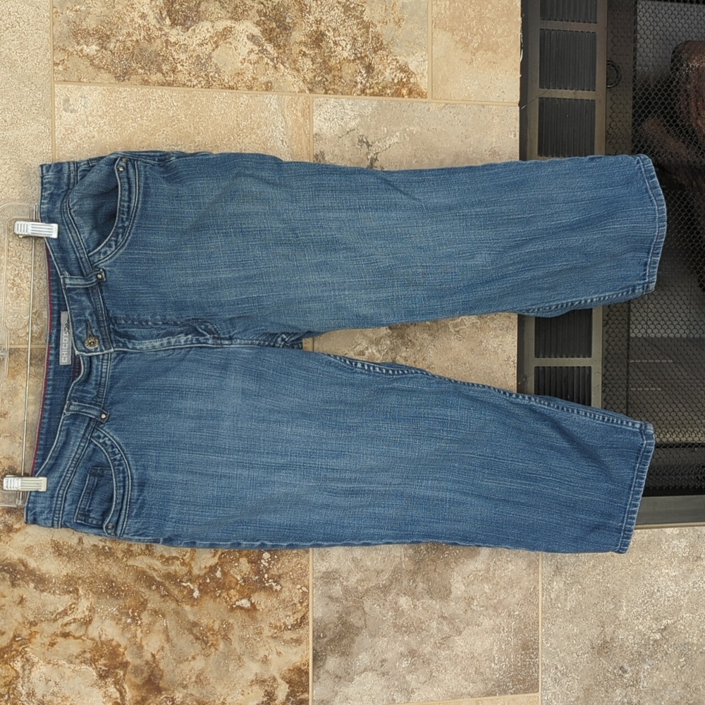 Chico's 2 Large Denim Capris Simple